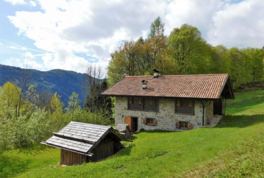 Huette mit Holzhuette